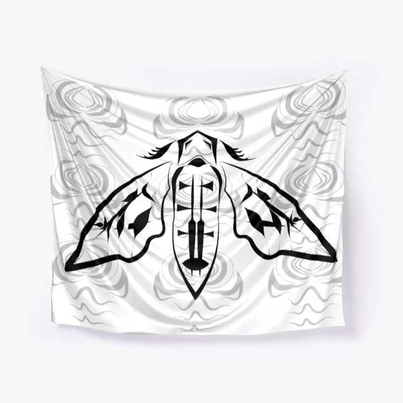 Tribal Moth Tapestry